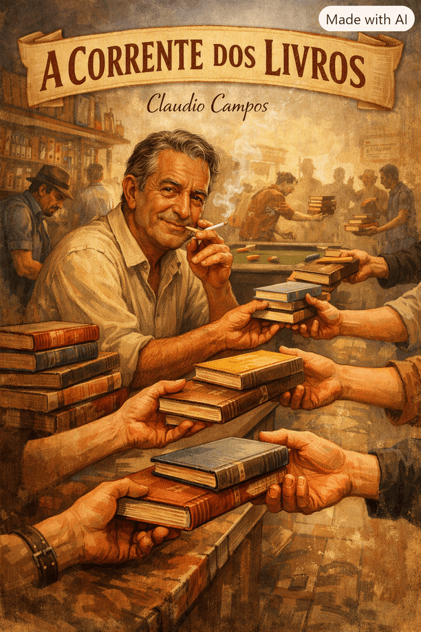 A corrente dos livros por Cláudio Campos