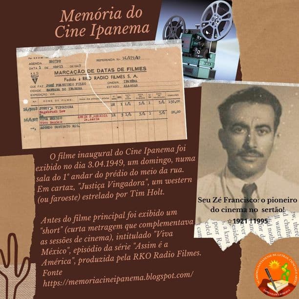 Há 75 anos a lanterna mágica do cinema era acesa no sertão por Romero Azevedo