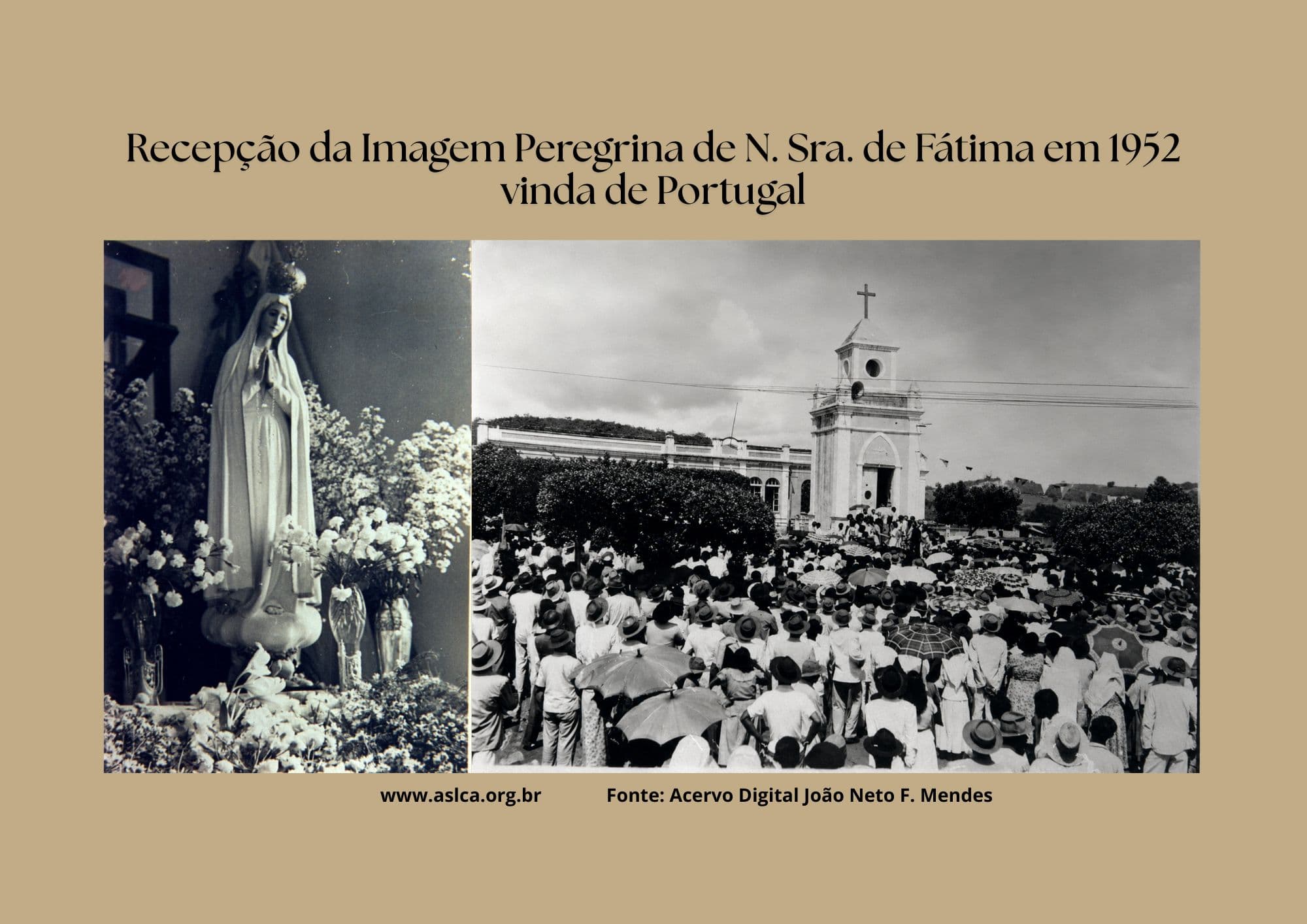 Recepção da Imagem Peregrina de Nossa Senhora de Fátima vinda de Portugal em 1952